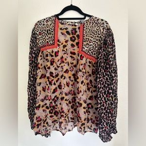 Anthropologie pattern block blouse